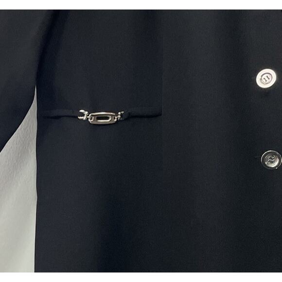 Studio I Longline Blazer Size 18 Black Jacket Office Event Goth Classic Evening - Picture 4 of 14